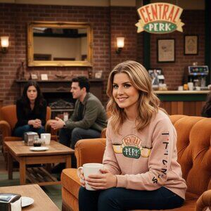 ☕ FRIENDS TV Show Central Perk Sweatshirt Mauve 0 ☕